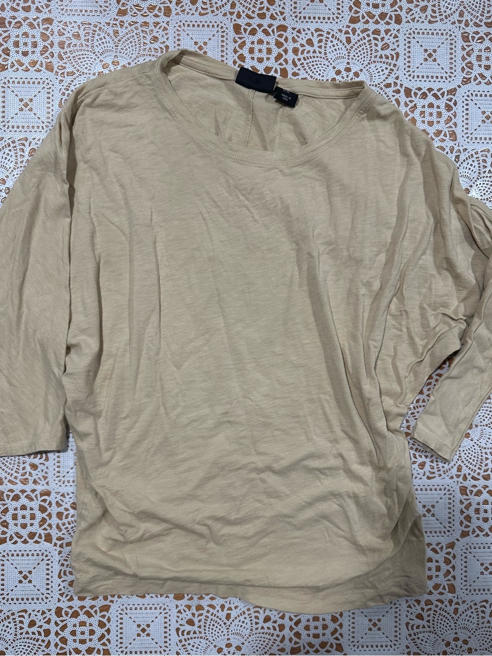 Rachel Zoe Beige Dolman Sleeve Knit Top Size Medium